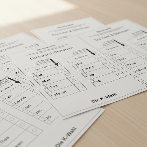 Stimmzettel der K-Wahl